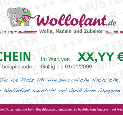 Wollofant Gutschein Ansicht